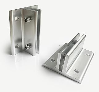 2-Pack Polished Aluminum Direct Sign Mount Bracket - Minimalist Design for Restroom, Conference Room and Classic Signs - 2