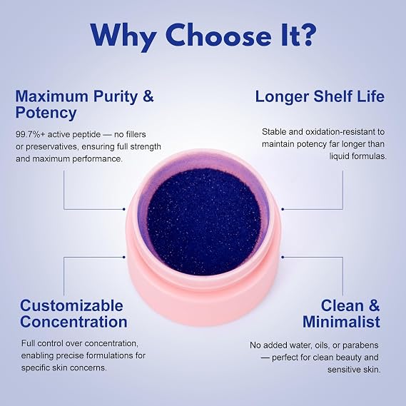 GHK-Cu Copper Peptide Powder 99.7%+ Pure Cosmetic-Grade Ingredient for DIY Serums, Creams & Scalp Tonics | Supports Collagen & Fuller Hair (1g)