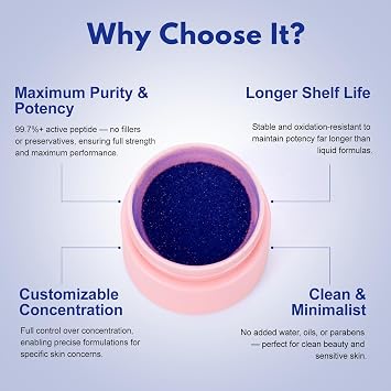 GHK-Cu Copper Peptide Powder 99.7%+ Pure Cosmetic-Grade Ingredient for DIY Serums, Creams & Scalp Tonics | Supports Collagen & Fuller Hair (1g)