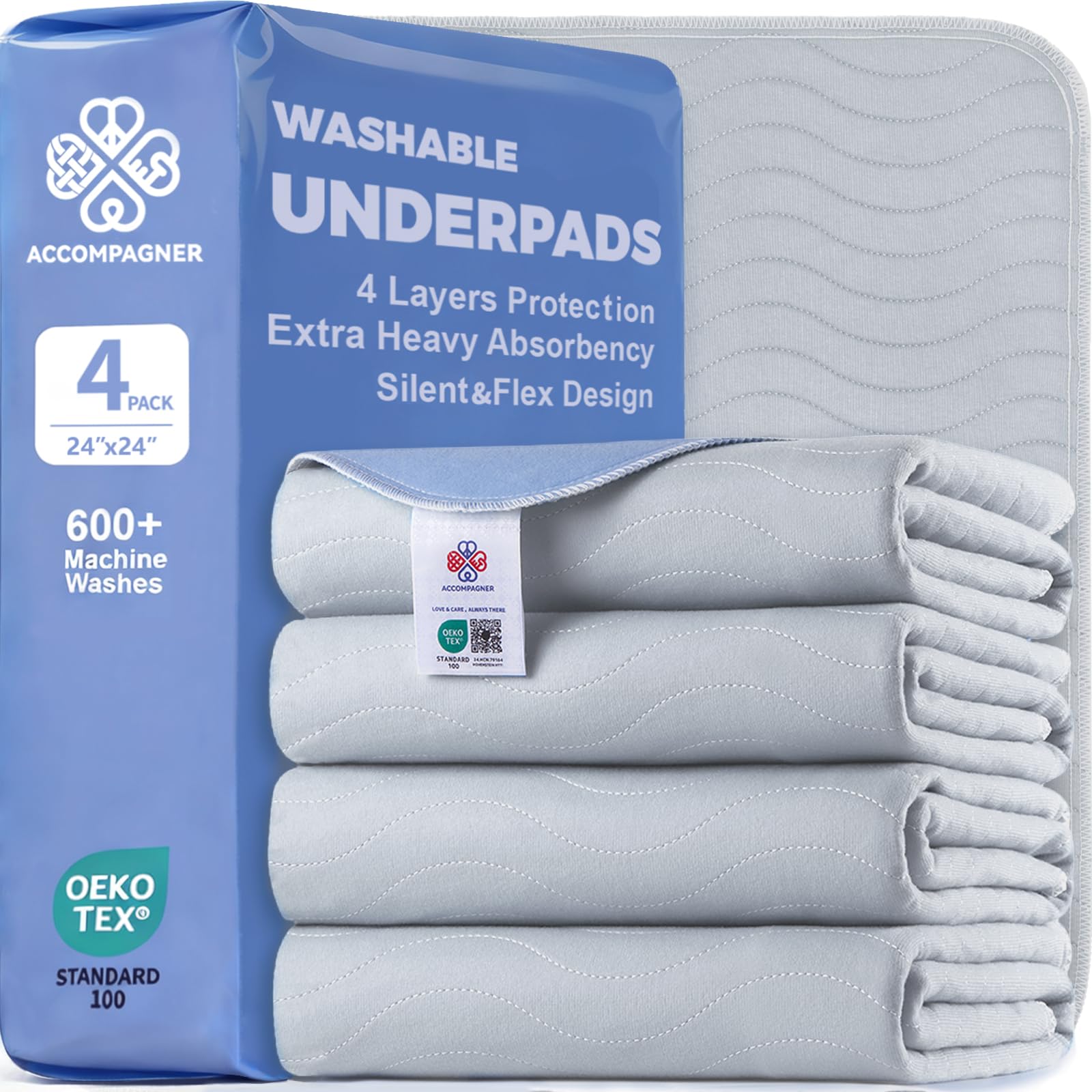 Photo 1 of Accompagner Reusable Incontinence Bed Pads