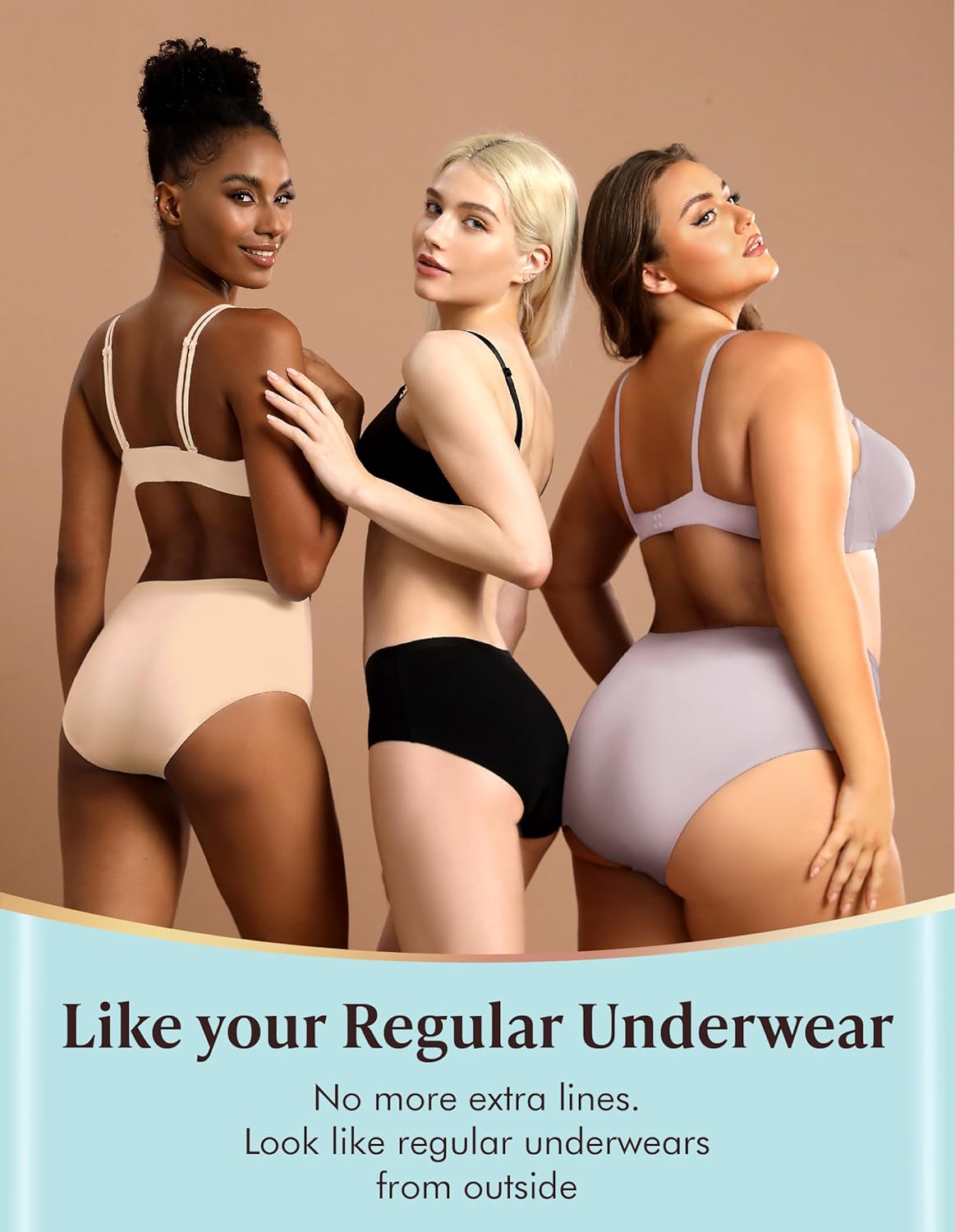 AIRCUTE Washable Adult Urine Incontinence Underwear for Women Leak Proof Absorbent Bladder Protective Panties (Medium, 5 Pack) - Image 6