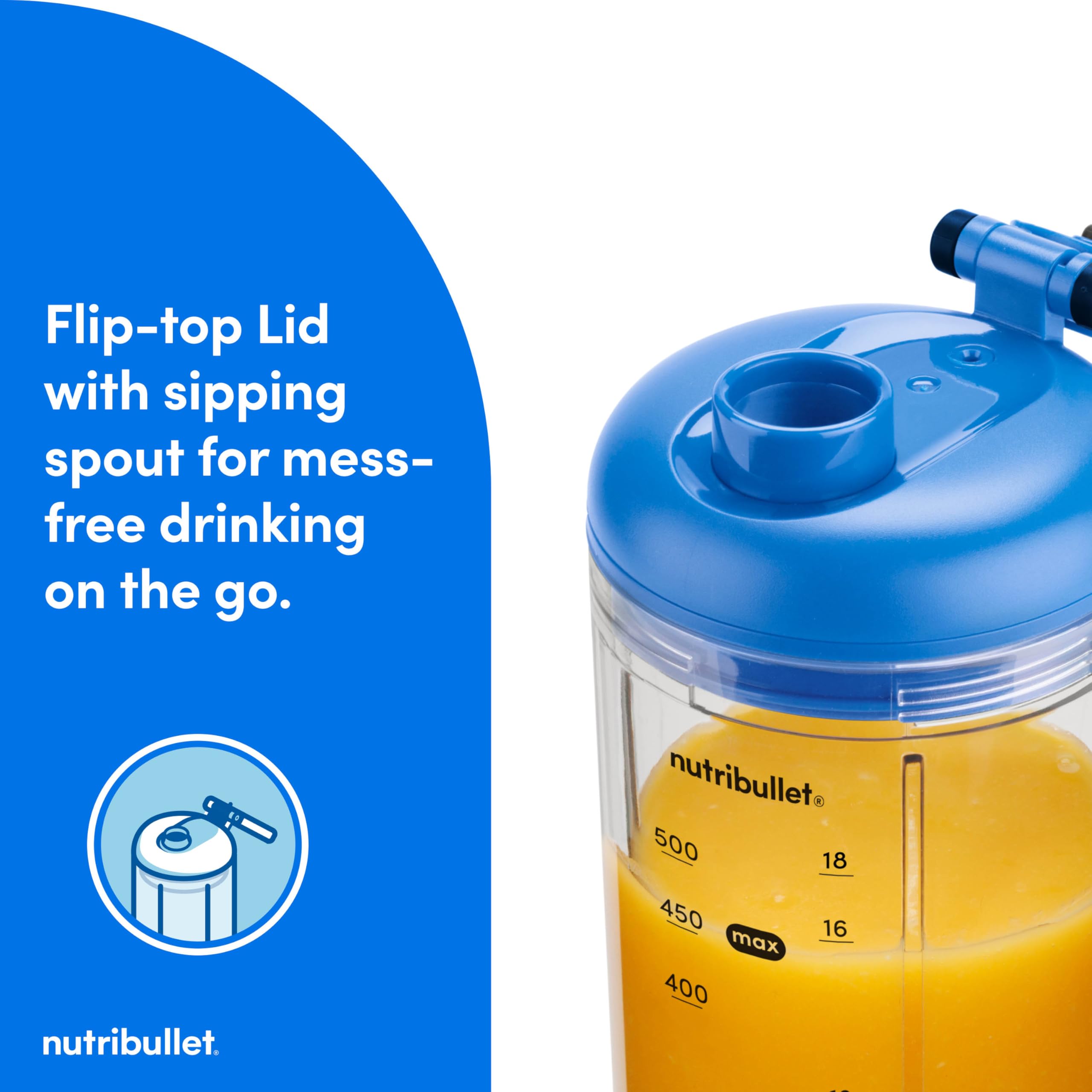 nutribullet Mélangeur portable Flex NBPB50200BB, bleu saphir
