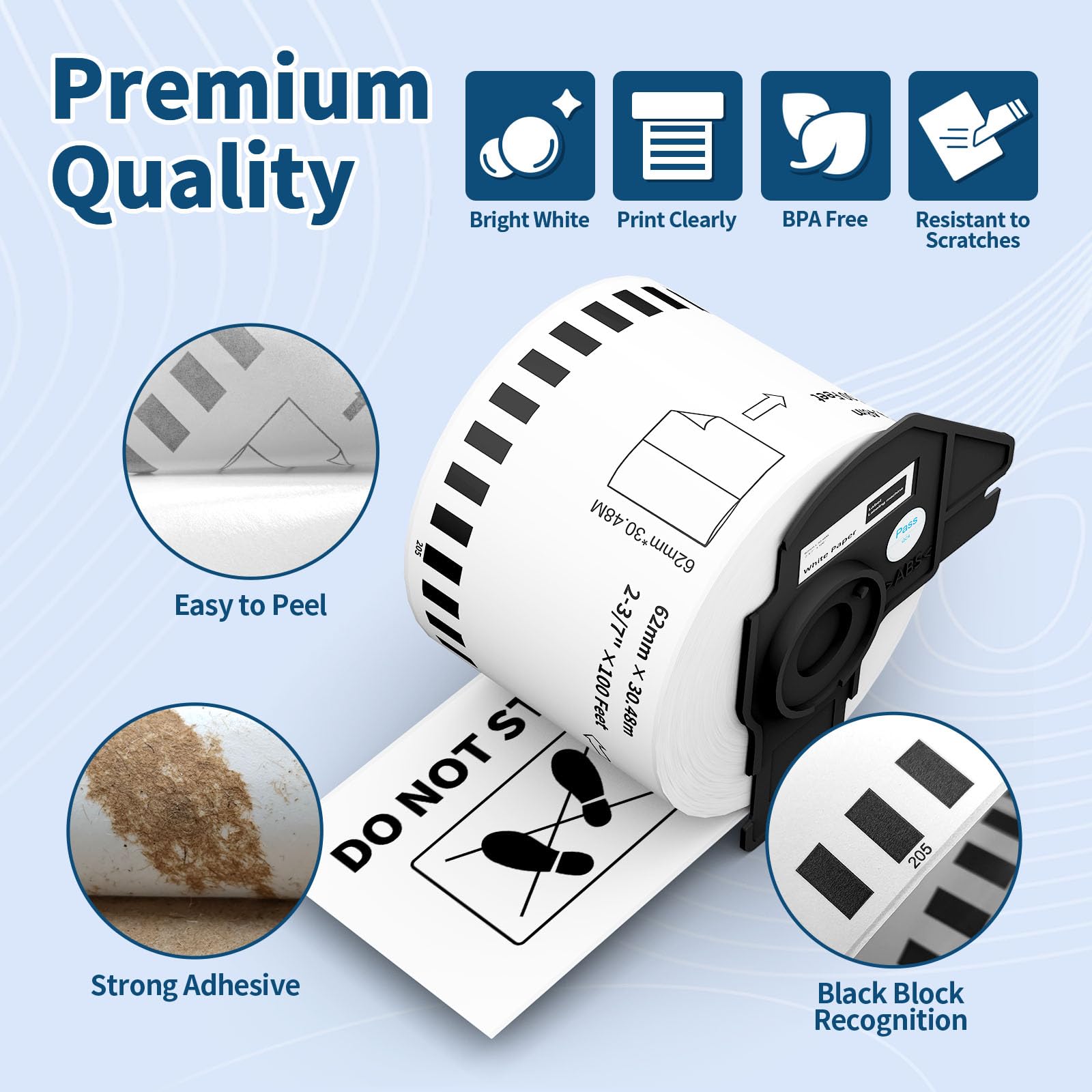 Amazon.co.jp: DK2205 (2.4インチ x 100フィート) 配送先住所ラベル12 