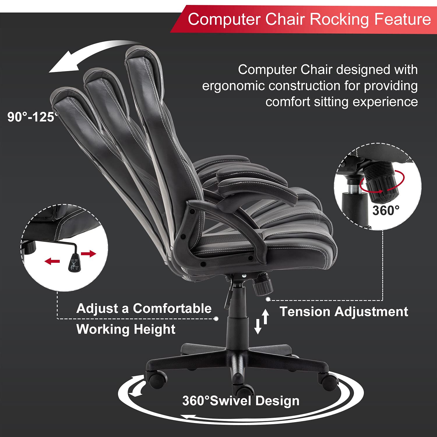 【SALE／66OFF】 サリサリKMゲーミングチェアToszn Ergonomic Video Gaming Chair 400 lb