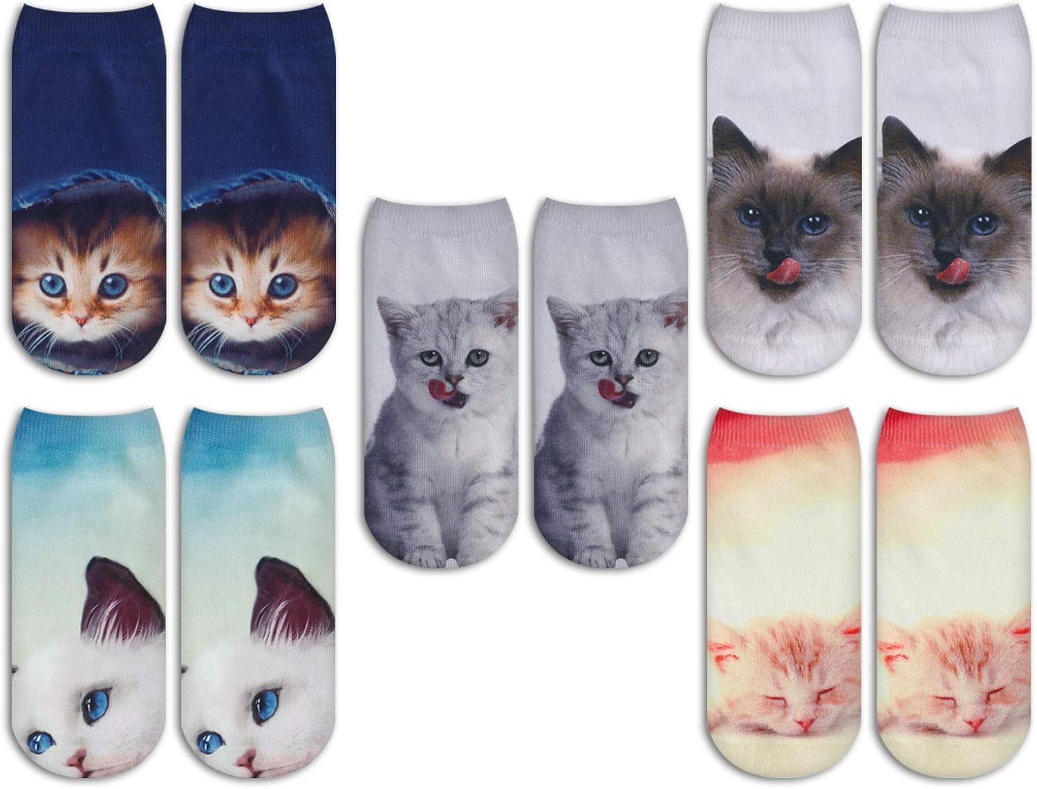 Zmart Cat Gifts for Cat Lovers Novelty Cat Socks Women Cat Mom Gifts Funny Cat Gifts for Girls : Clothing, Shoes & Jewelry