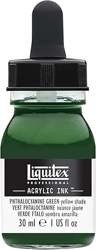 Vista 43 de Liquitex - Pintura acrílica profesional INK! Jarro de 1 onza, color blanco de titanio Umber crudo transparente