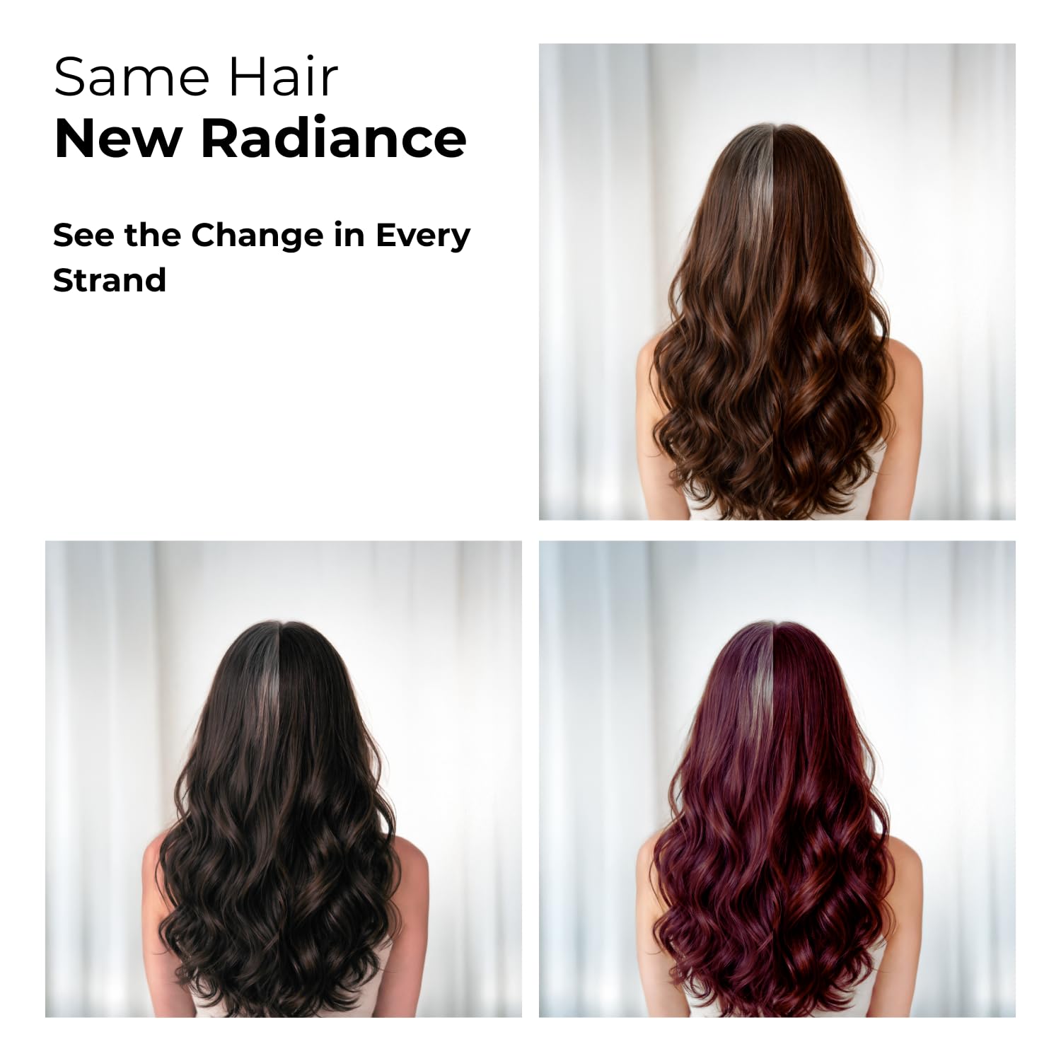 Jaja Hair Dye Shampoo Wine Red Covering Gray Hair, 3-in-1 Semi-Permanent Dye Shampoo, for Women and Men, Sulfate-Free, Easy Application, Natural Look, Herbal Formula, 10.14 fl oz