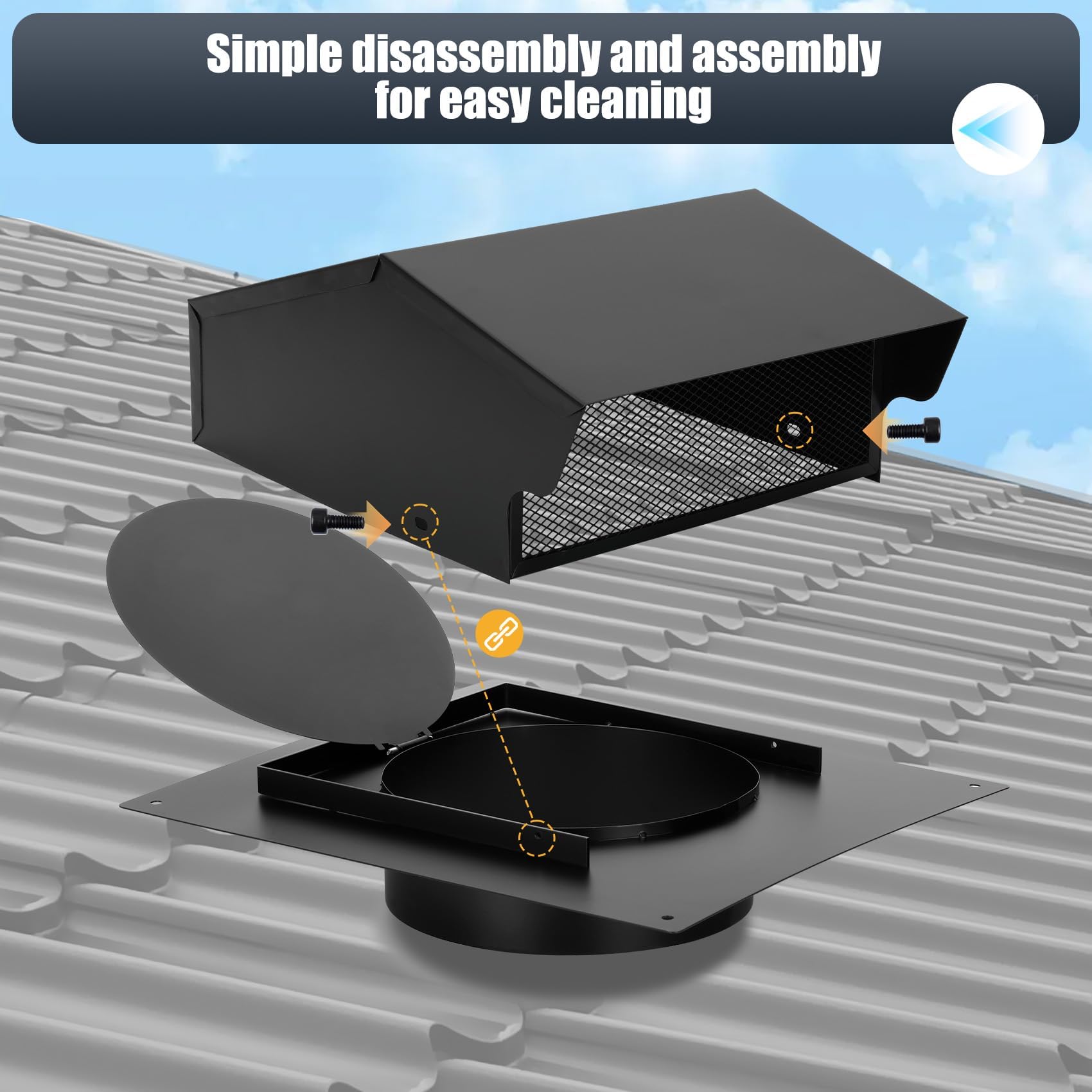 Snapklik.com : 10 Inch Roof Vent Cap,Roof Vents