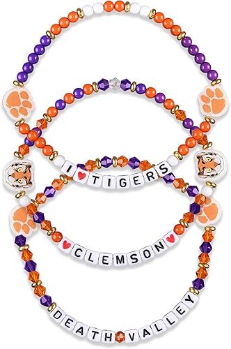 Miniatura 83 de FOCO NCAA unisex-adulto Paquete de 3 Pulseras de la Amistad con Cuentas con Logotipo de Equipo Universitario de la NCAA Oficialmente Licenciadas