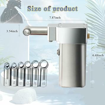 Dreadlock Making Machine, Dreadlock Machine Set, Automatic Dreadlock Machine, Handheld Dreadlock Crochet Braiding Machine with 6 Machine Heads for Making Dreadlocks and Braided Hair Extensions~/