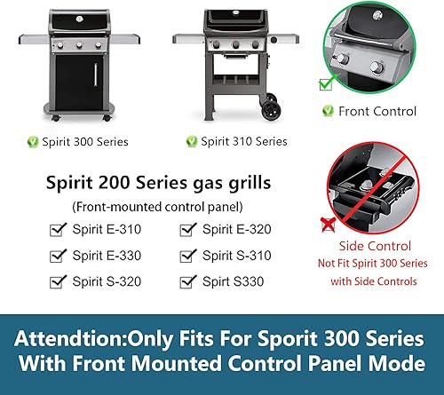 Miniatura 10 de Piezas de repuesto para Weber Spirit Grill Parts 7636, placas térmicas de parrilla con revestimiento de cerámica de 15.3 pulgadas para Weber Spirit