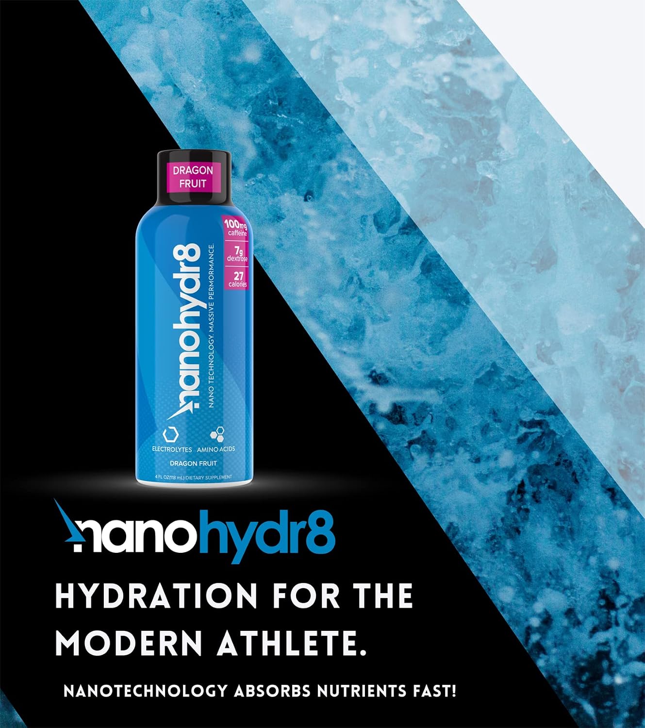 Nanohydr8 Workout Energy Drink with Nanotechnology for Fast Hydration and Electrolyte Recovery