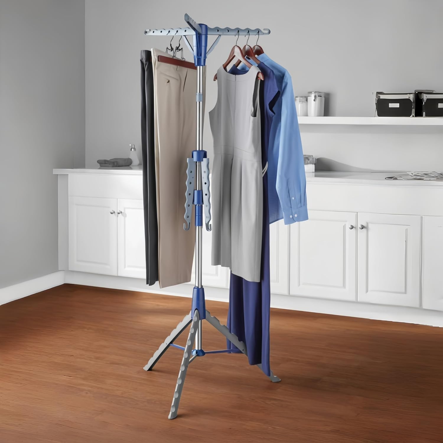 Tripod Clothes Drying Rack, Steel, Adjustable Height, Holds up to 33 lbs, Space-Saving, Indoor and Outdoor Use