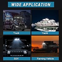 Vista 4 de nifeida Barra de luz LED de 14 pulgadas, 80 W, 8000 lúmenes, barra de luz LED de una sola fila, luces todoterreno impermeables, haz de inundación