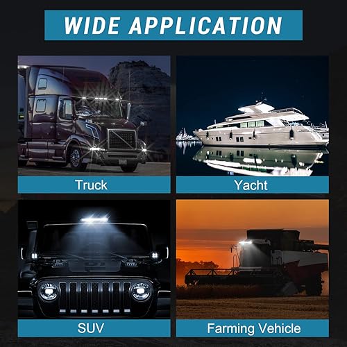 Miniatura 4 de nifeida Barra de luz LED de 14 pulgadas, 80 W, 8000 lúmenes, barra de luz LED de una sola fila, luces todoterreno impermeables, haz de inundación y