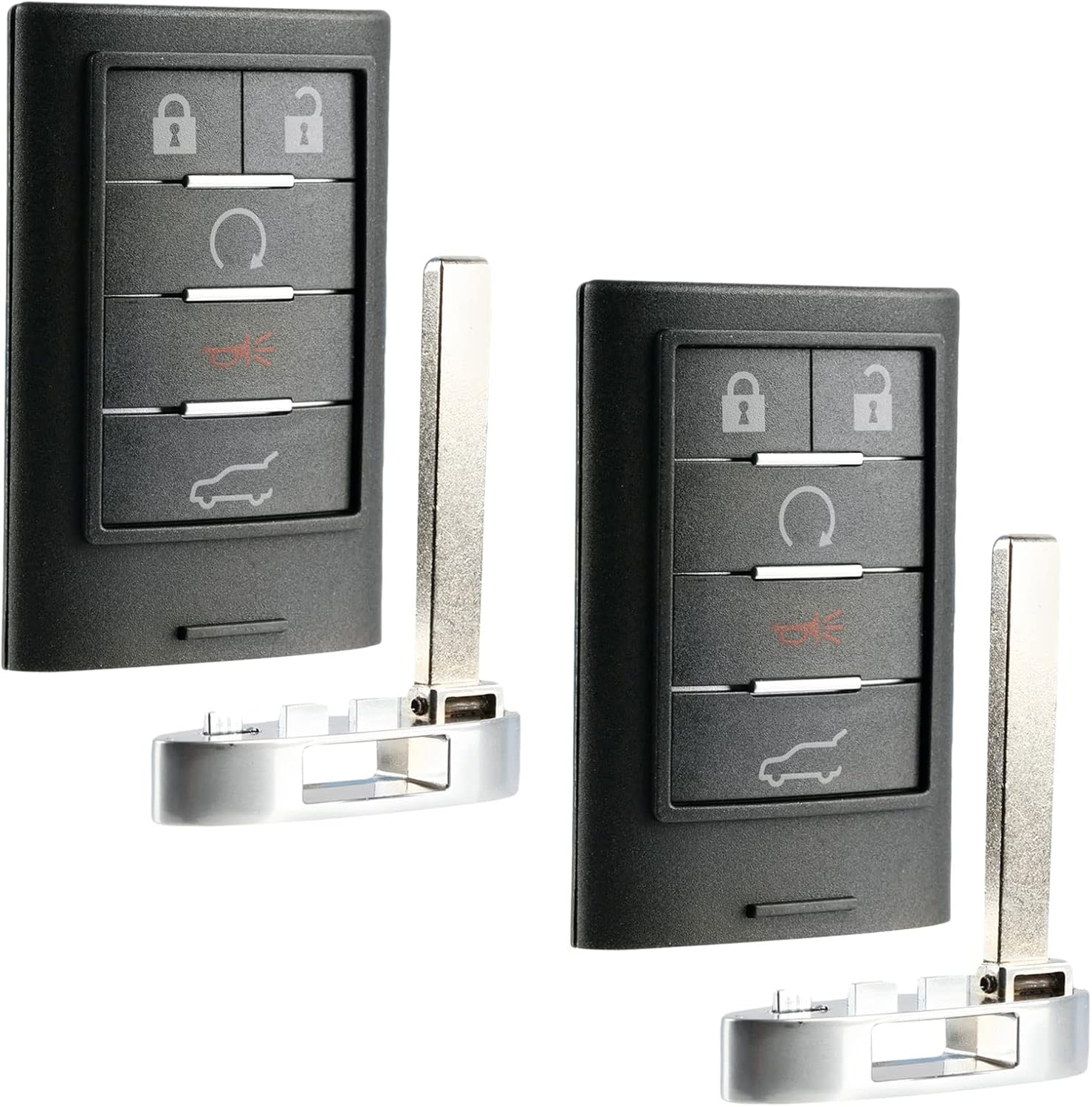 Car Key Fob Keyless Entry Remote fits Cadillac SRX 2010 2011 2012 2013 2014 2015 (NBG009768T), Set of 2