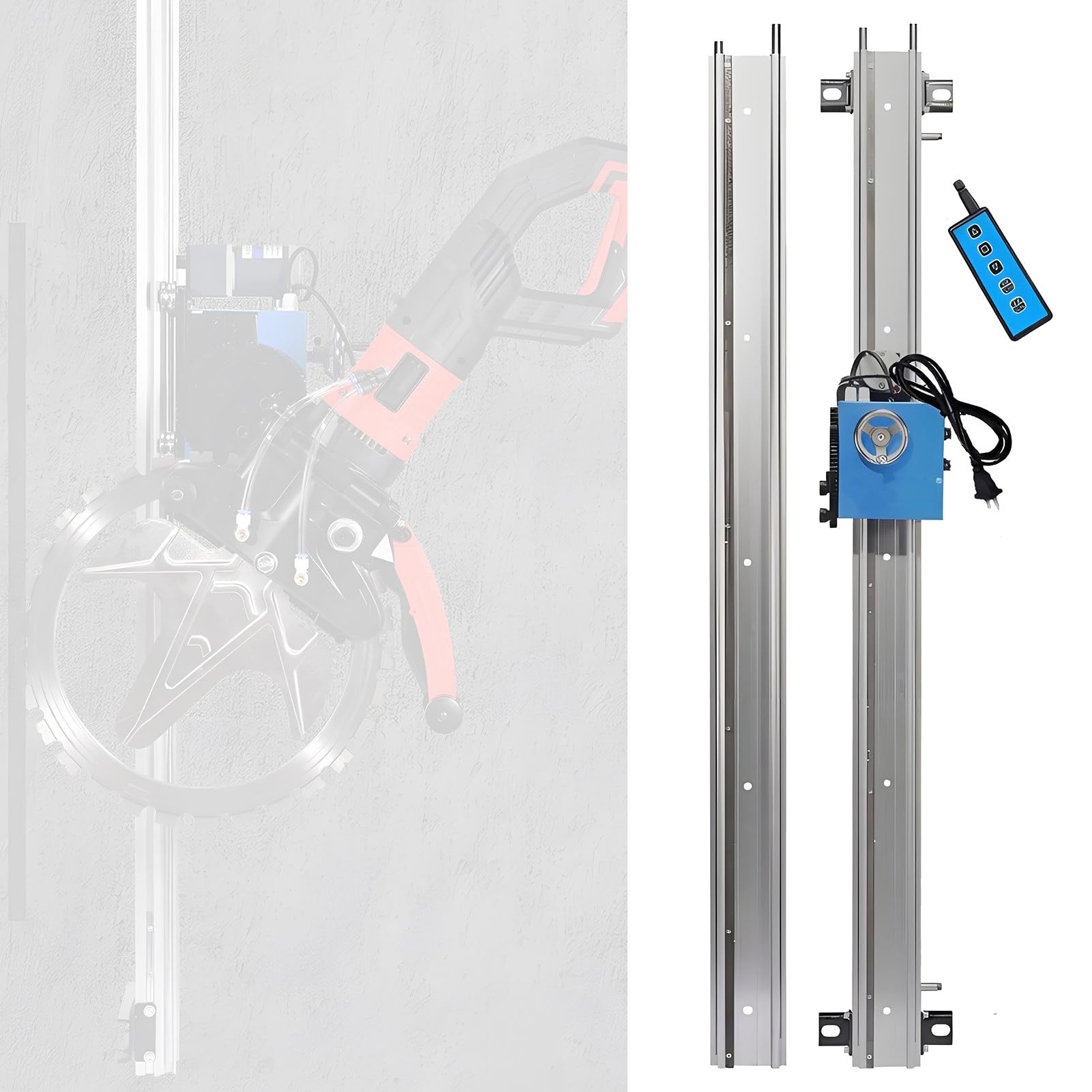 Guia Para Sierra Circular,Carril Automático con Mando a Distancia Para Cortadoras de Pared,Carriles de 1,5 M / 2 M / 2,5 M / 3 M,Corte Automático a Velocidad Constante Sobre El Carril 300cm