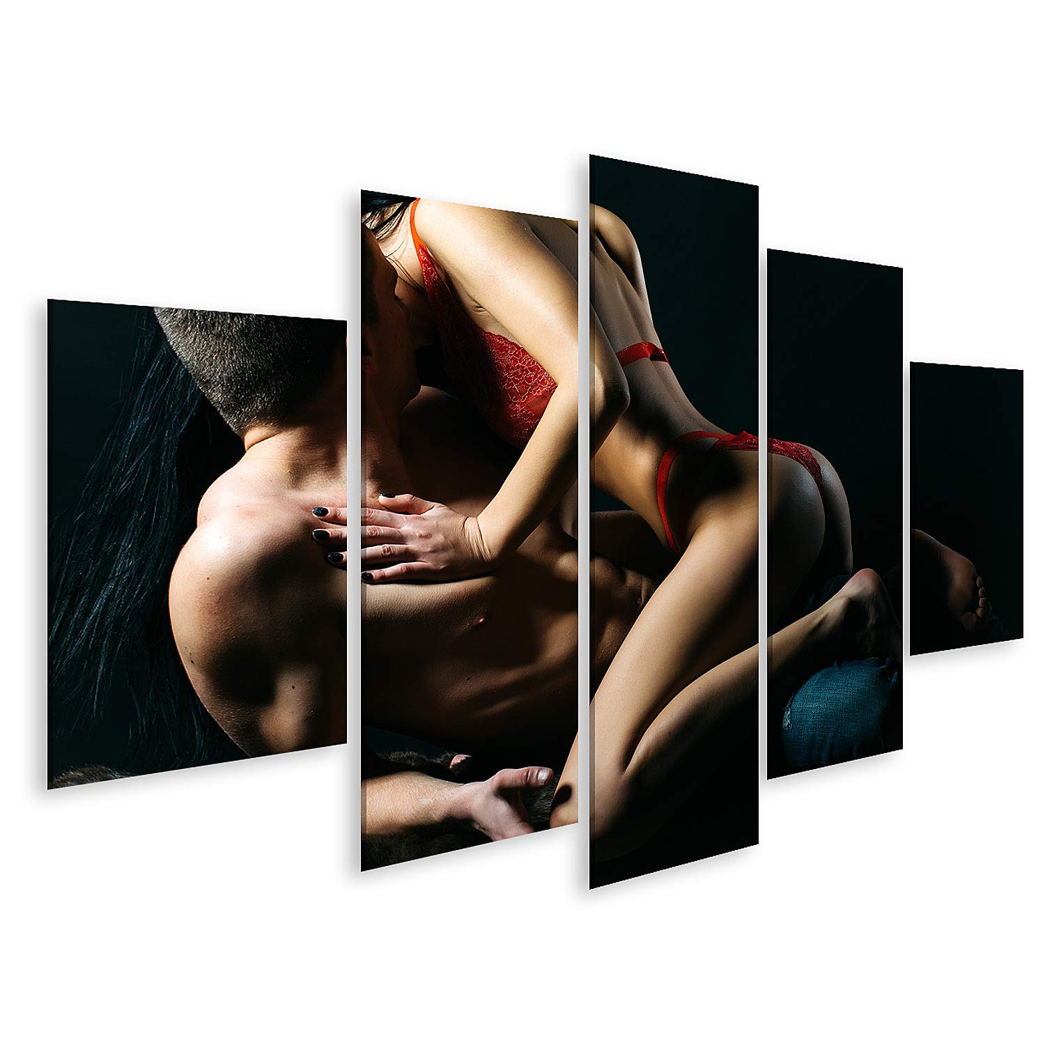 islandburner Quadro su tela Bacio Sexy Coppia Sexy Giovane Coppia Svestita Sensuale Donn Quadri Stampe per soggiorno ufficio