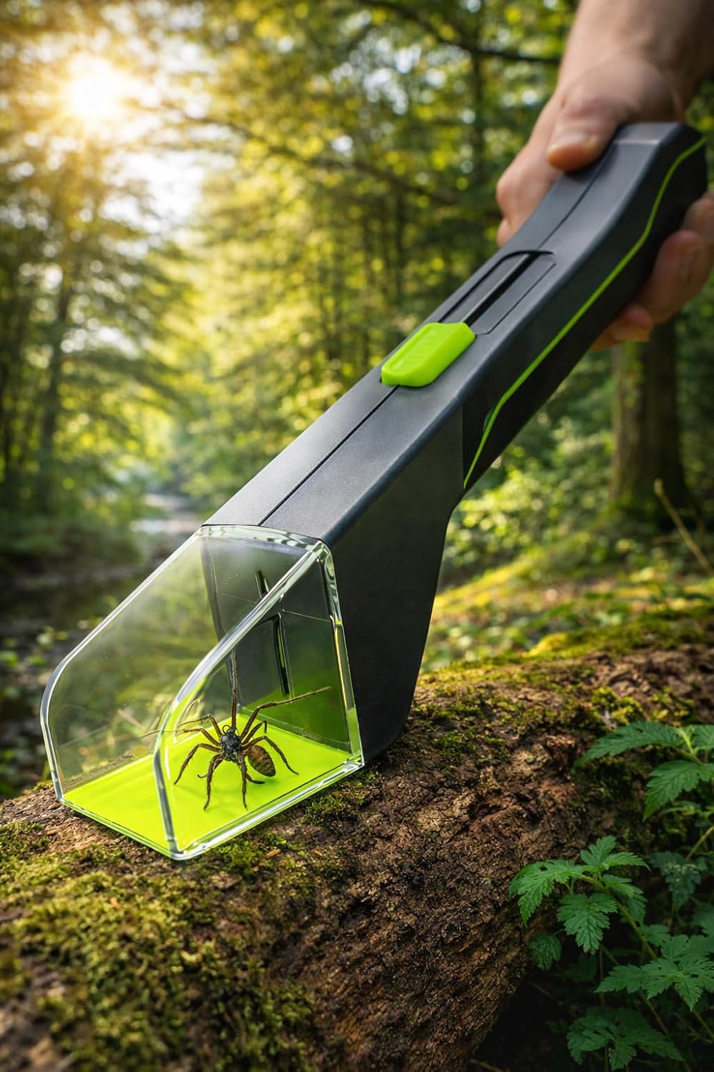 Humane Bug Catcher, Live Insect Catching Tool for Kids and Adults, Contactless Spider Catcher with Slide Closure, Safe Insect Observation Toy for Home, Garden and Outdoor Use