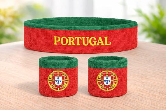 Suddora Country Headband & Wristbands Set (Includes 2 Wrist & 1 Head Sweatband), Highly Moisture Wicking