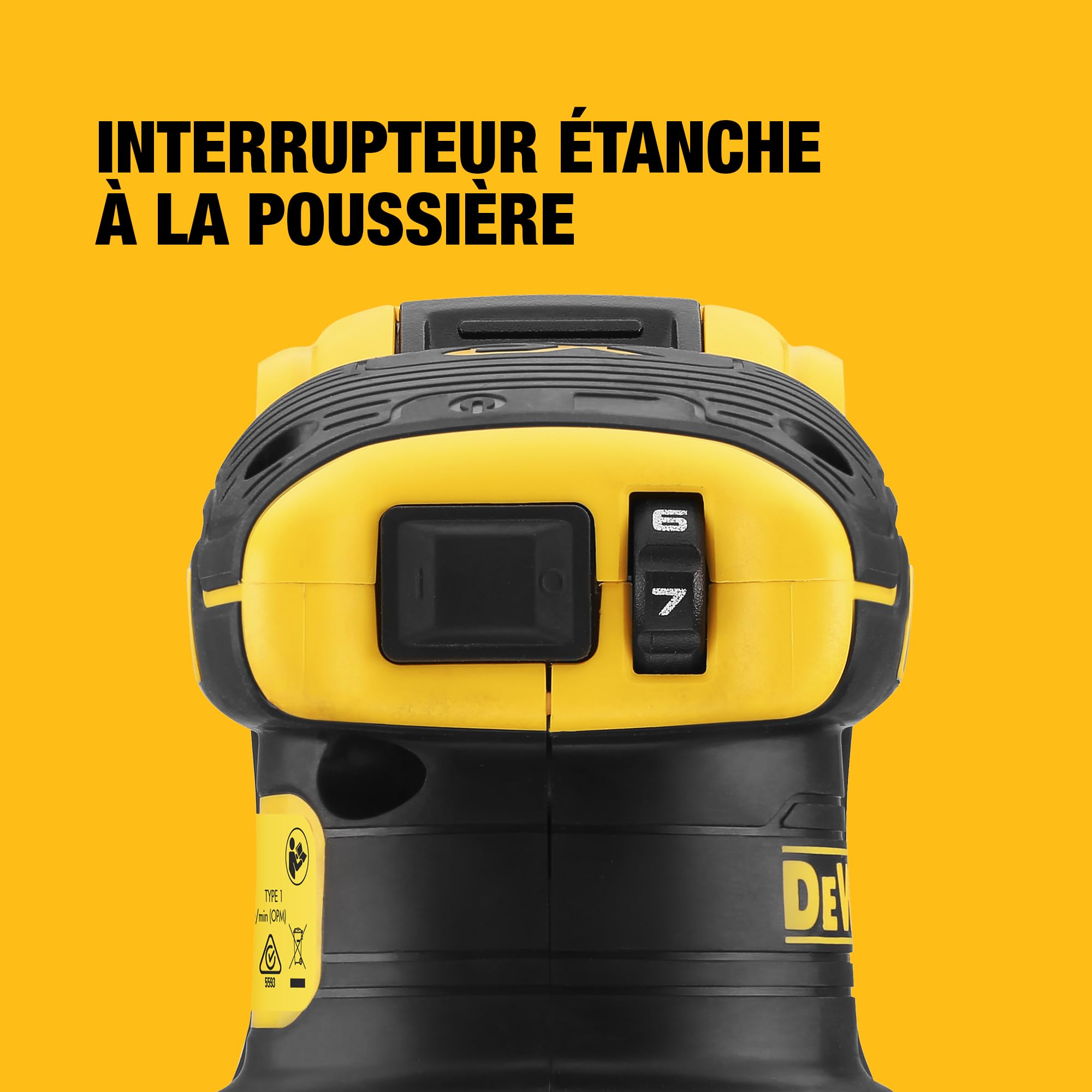 DEWALT Ponceuse 1/4 de Feuille - XR 18V - Brushless - Sans Batterie Ni Chargeur - En Coffret TSTAK Argenté, DCW200NT-XJ
