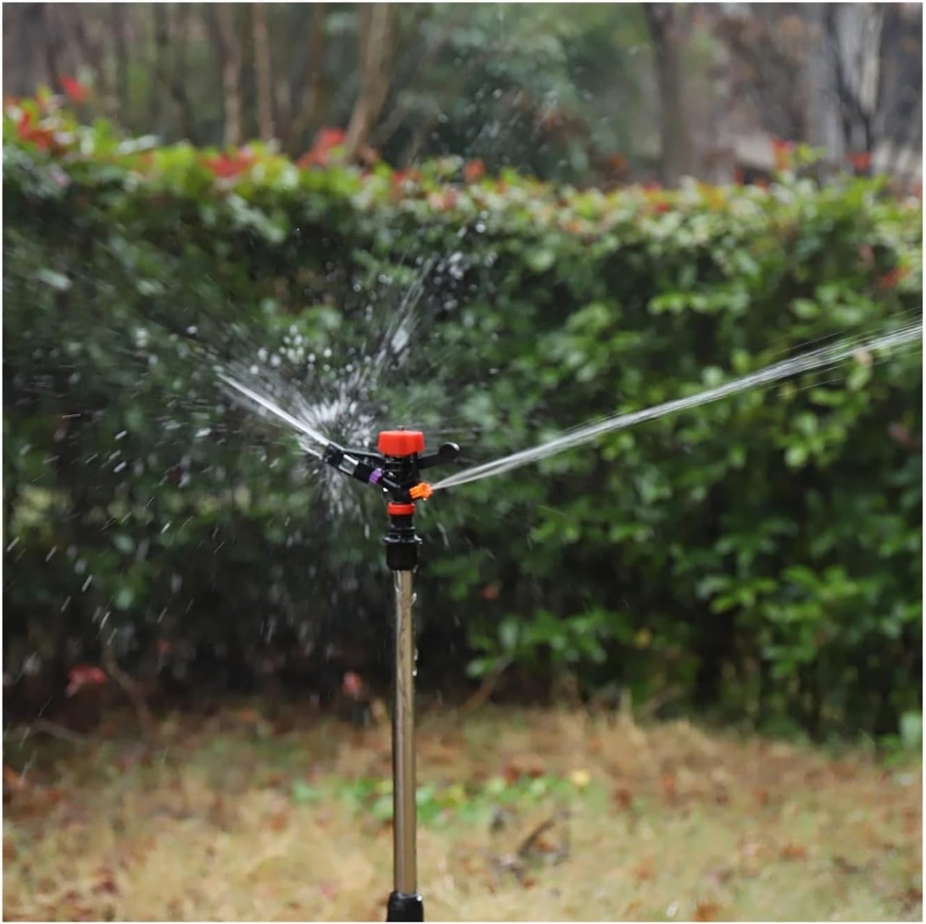 Irrigation Rocker Sprinkler 1/2" Male Thread Rotary/Single Outlet Agricultural Garden Lawn Watering Nozzle(Light Grey)