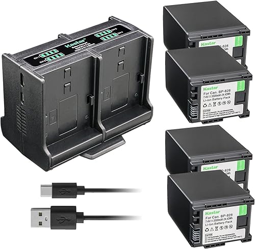 Miniatura 9 de Kastar Paquete de 3 baterías y cargador cuádruple compatible con Canon VIXIA HF G60, HF G70, VIXIA GX10, XF400 XF405 XA10 XA11 XA15 XA20 XA25 XA30