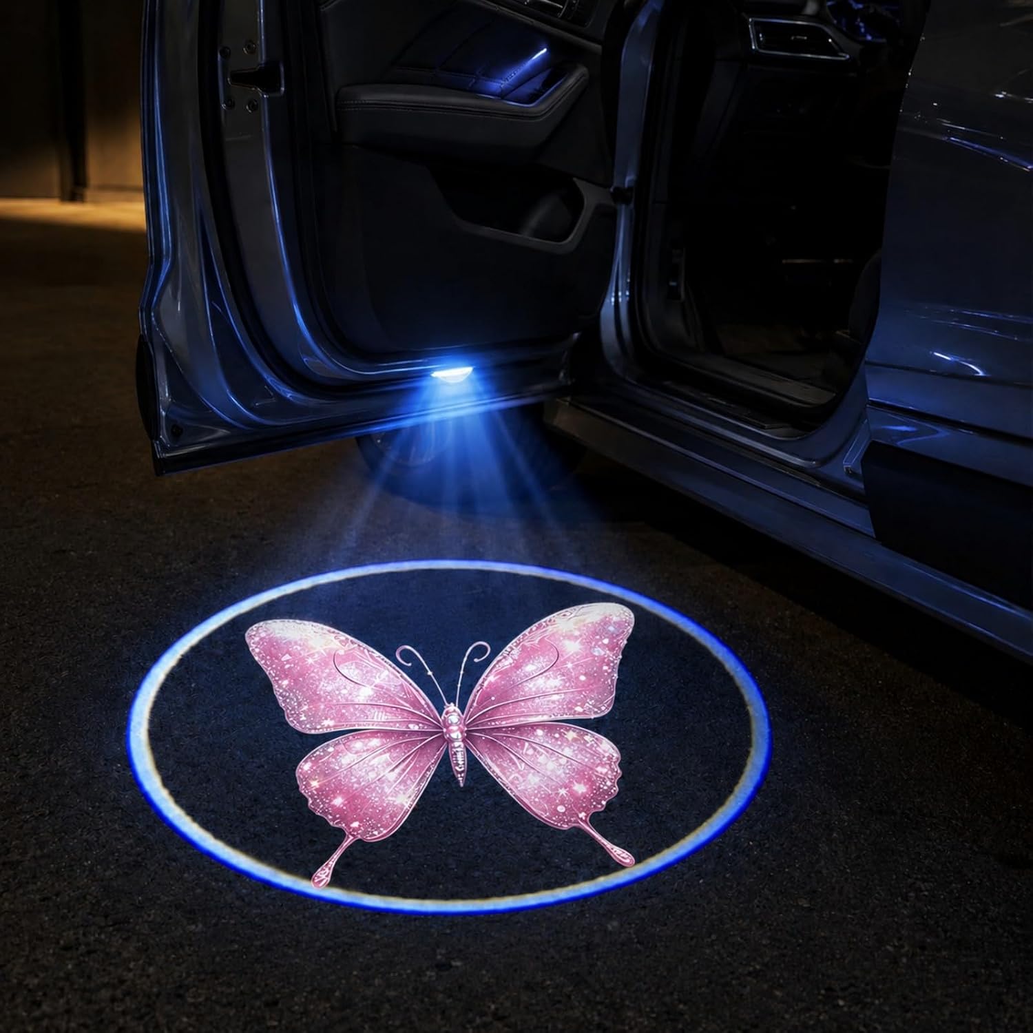 2PCS Car Door Lights Logo Projector Funny Sheep LED Welcome Courtesy Ghost Shadow Lamp fit for Dodge Ram 1500 2500 Accessories