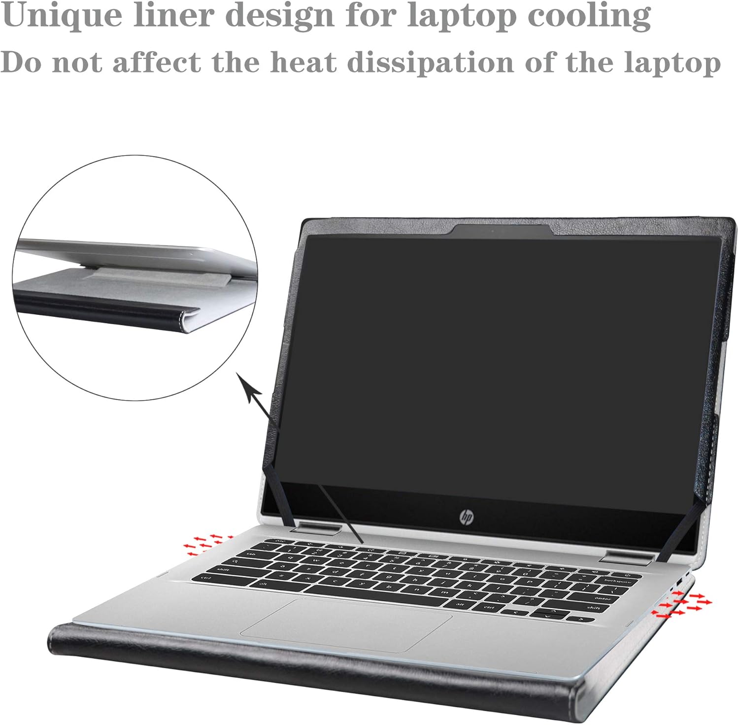 Alapmk Protective Case for Lenovo Slim Pro 7 14 Gen 8 & Latitude 3430,Case for ASUS Chromebook CM14 CM1402C/Samsung Galaxy Chromebook Go XE340XDA XE345XDA,Case for HP Chromebook 14a-neXXXX 14",Black