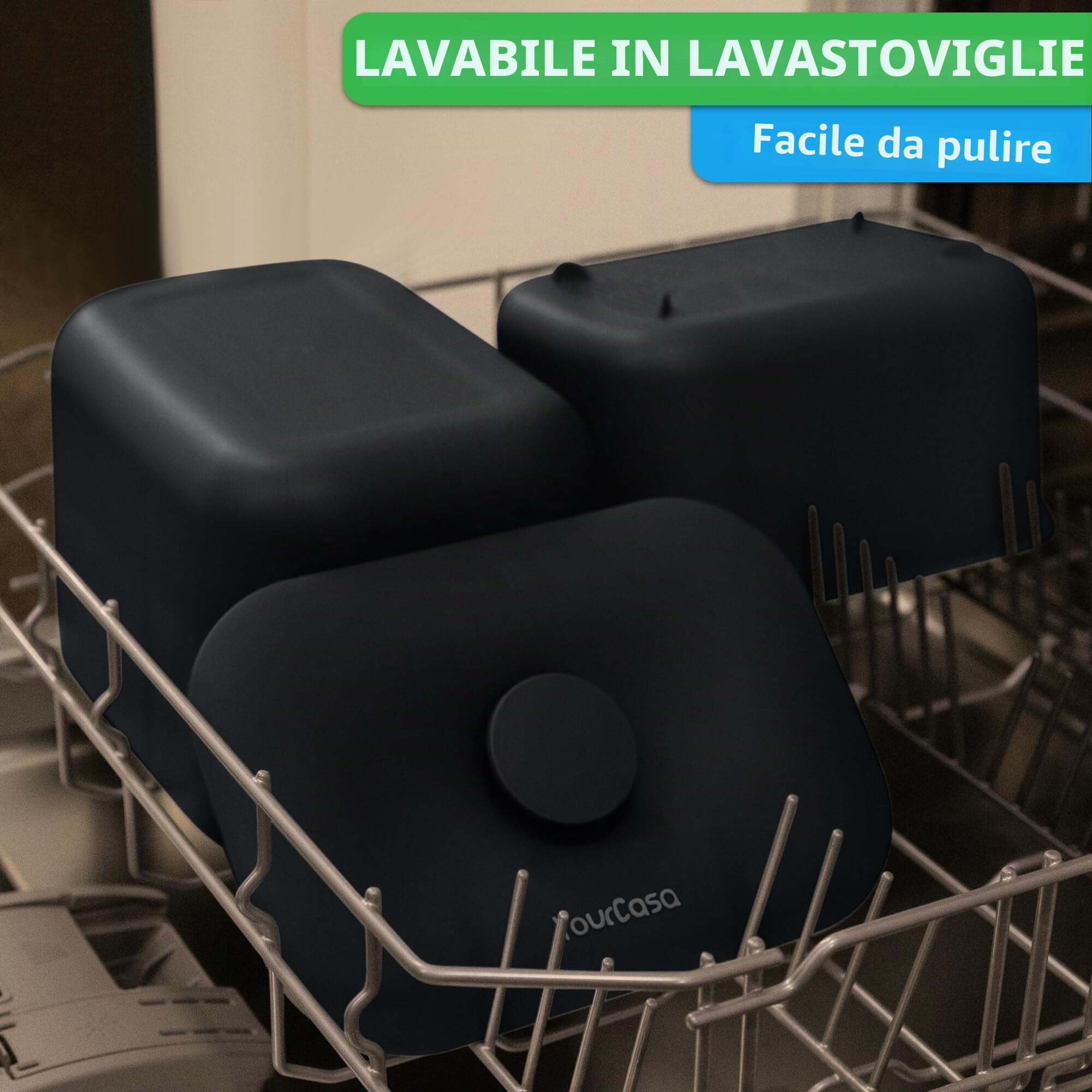 YourCasa Pattumiera biologica da cucina, 5 l, secchio per compost di tutti i giorni, lavabile in lavastoviglie, inodore con filtro e manico ergonomico, cestino per la spazzatura biologico, piccolo