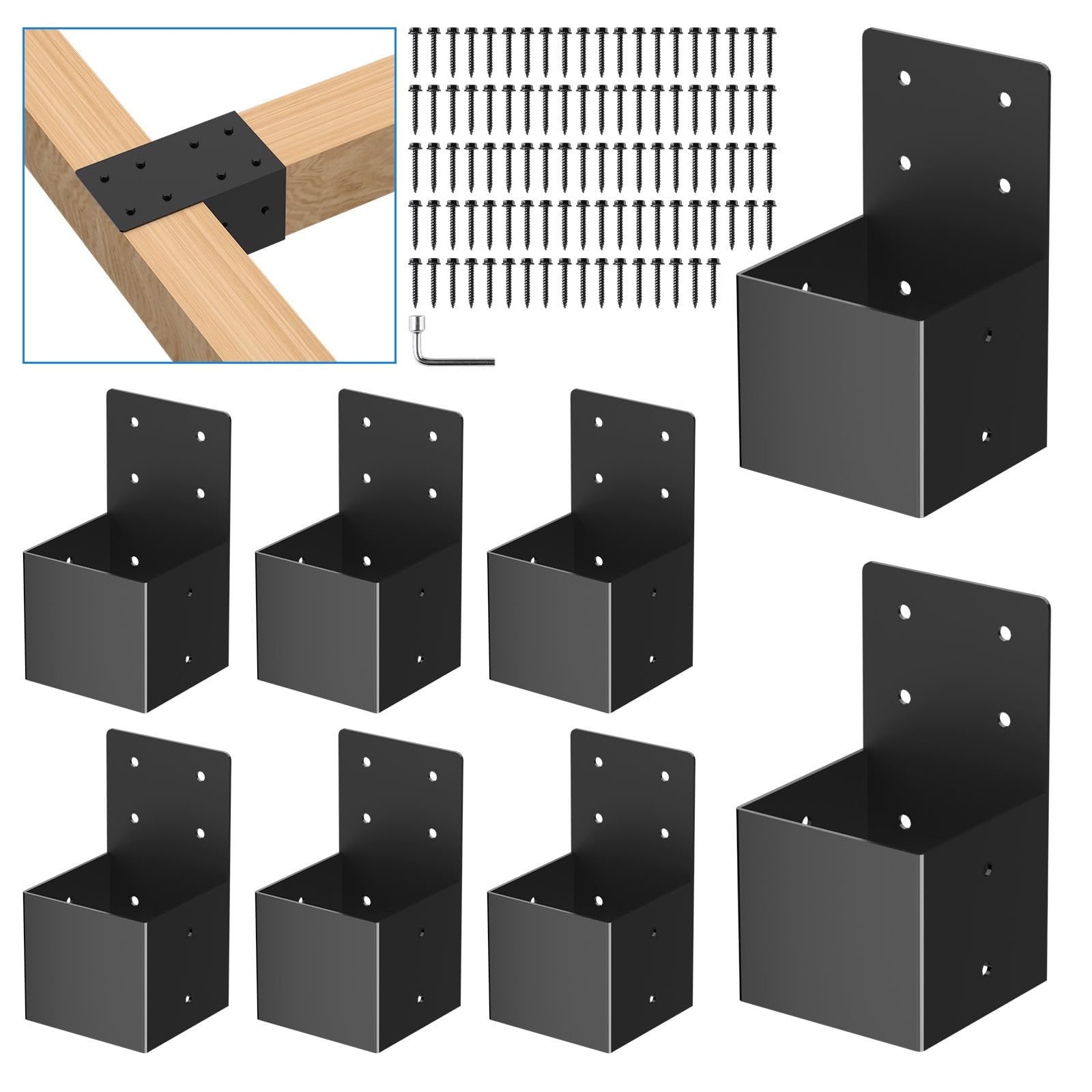 Photo 1 of Vlaeng 8 Pcs 4x4 Pergola Brackets