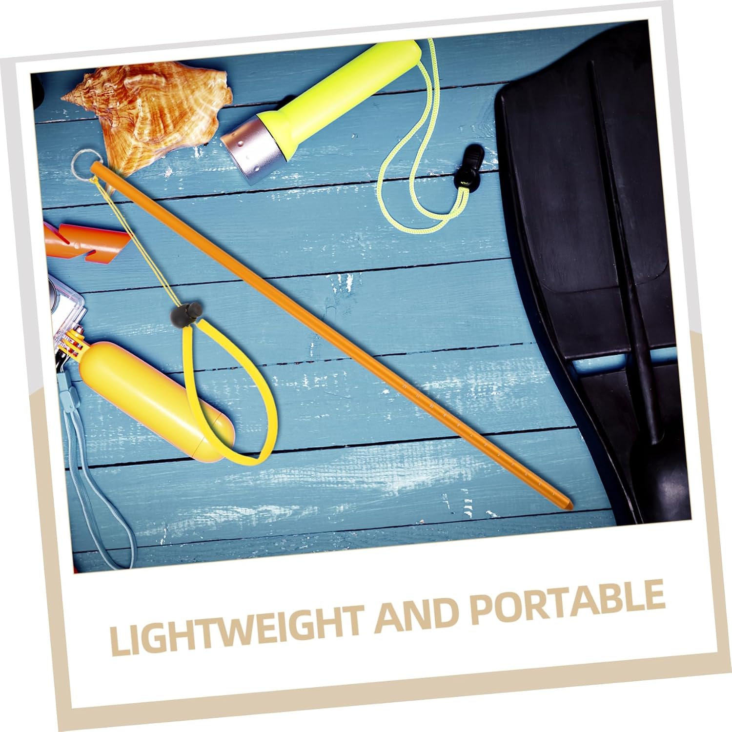 Lightweight Alloy Underwater Navigation Rod with Nylon Lanyard for Tickle Pointer and Secure Signal Communication