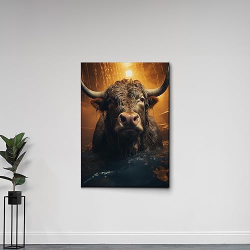 printable wall art, aesthetic room decor, fireplace mantel art, nursery wall decor, yak printing art, yak