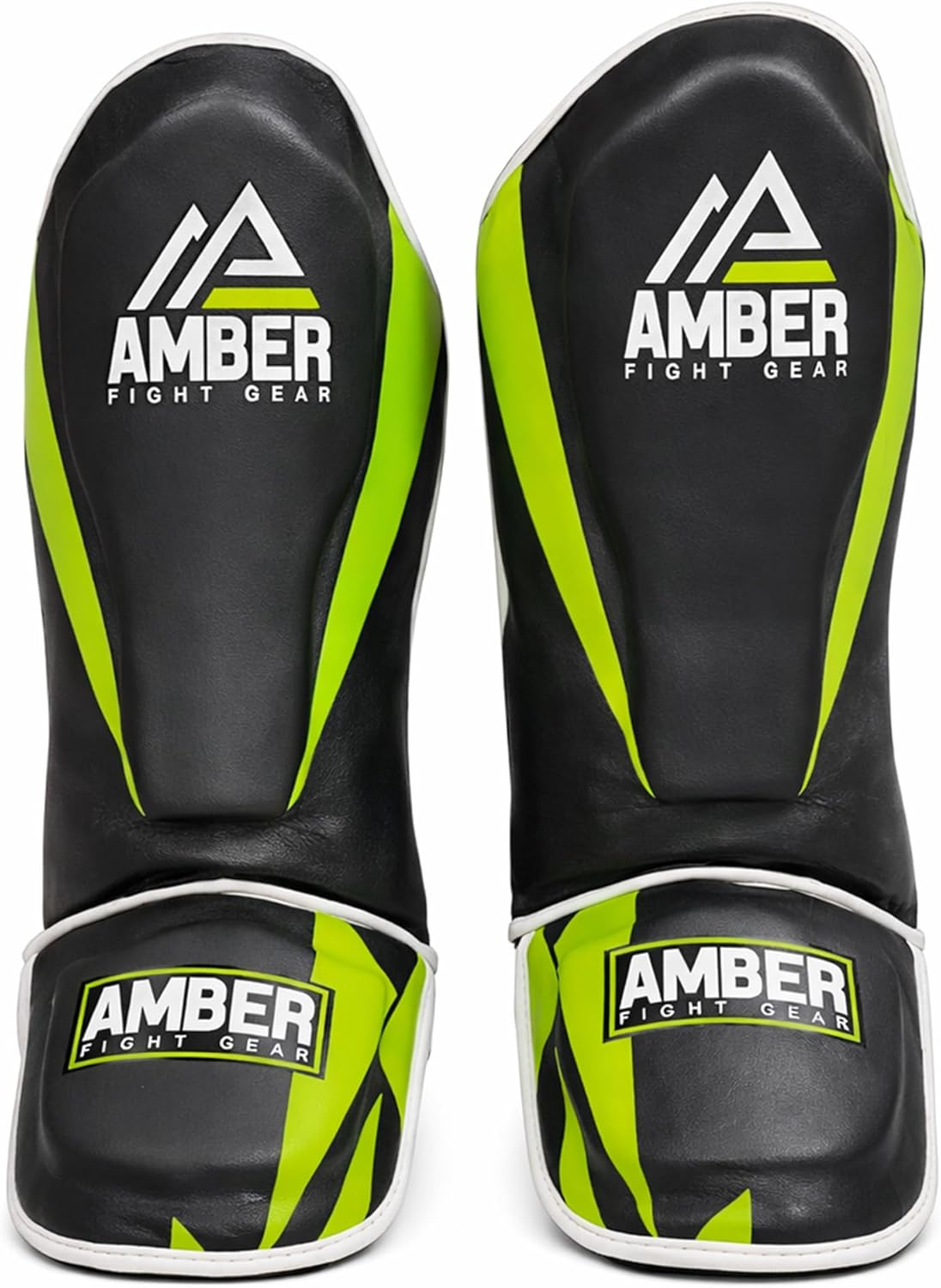 Pro Style Competition Muay Thai Shin Guards with Instep Protection for Kickboxing, MMA, and Combat Sports, Lightweight, Durable, and Adjustable
