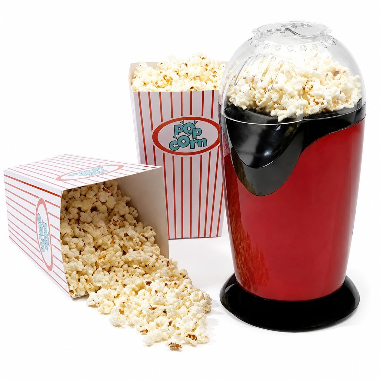 Drumstone 𝟏𝟓 𝐘𝐞𝐚𝐫𝐬 𝐖𝐚𝐫𝐫𝐚𝐧𝐭𝐲 Hot Air Popcorn Maker Machine Electric Mini Popcorn Popper Tabletop Snack Maker Oil Free Corn Maker for Home Kitchen Movie Nights Use-picture-22