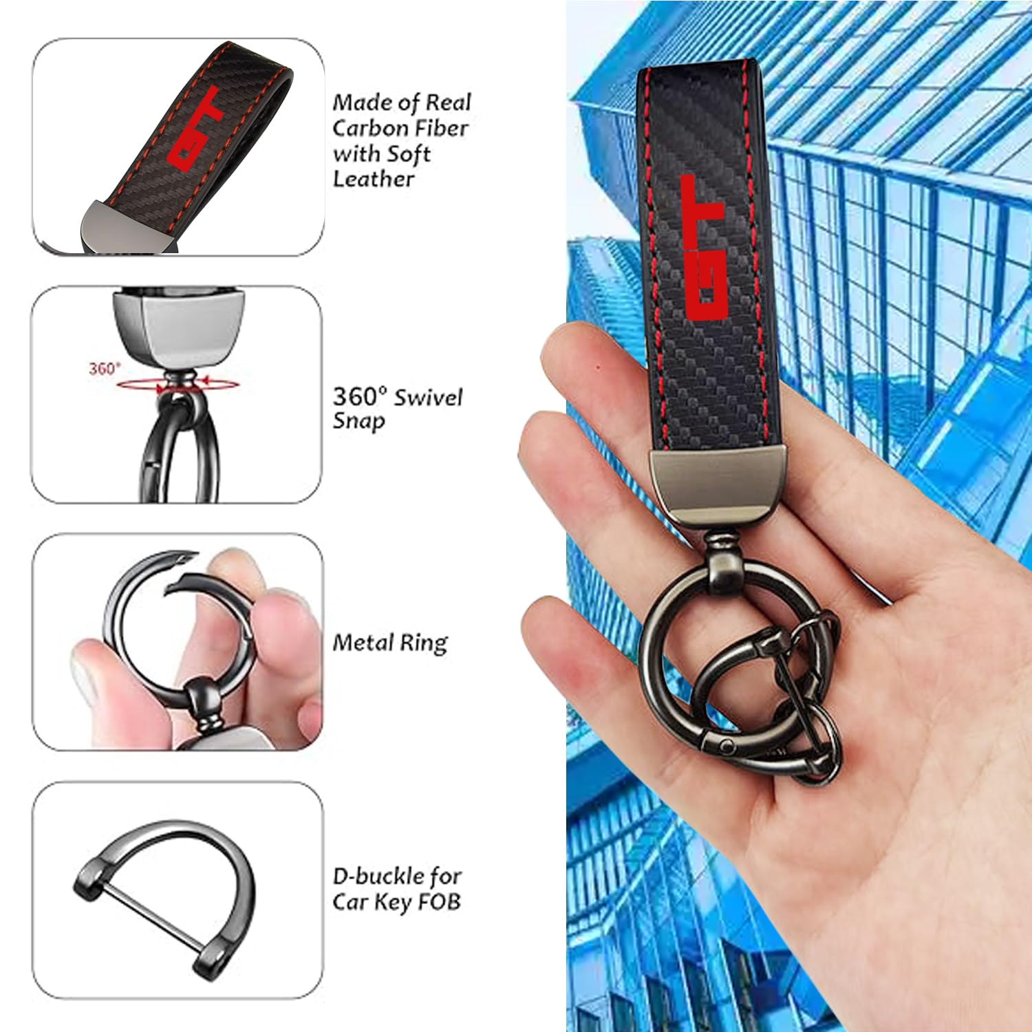 Metal Key Chain Ring Holder 2.0 Inches Kech-ftgt