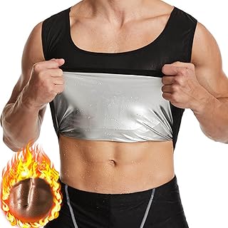 YOYCOOL Guys Men Chest Compression Top, Gynecomastia Compress Tank Top, Compression Tank Top Men, Make You Sweat Profusely-silver||S/M