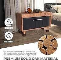 Vista 4 de Elevadores de cama (juego de 4) elevadores de muebles de altura de 2 pulgadas, elevadores de madera maciza de roble para cama, elevadores de muebles