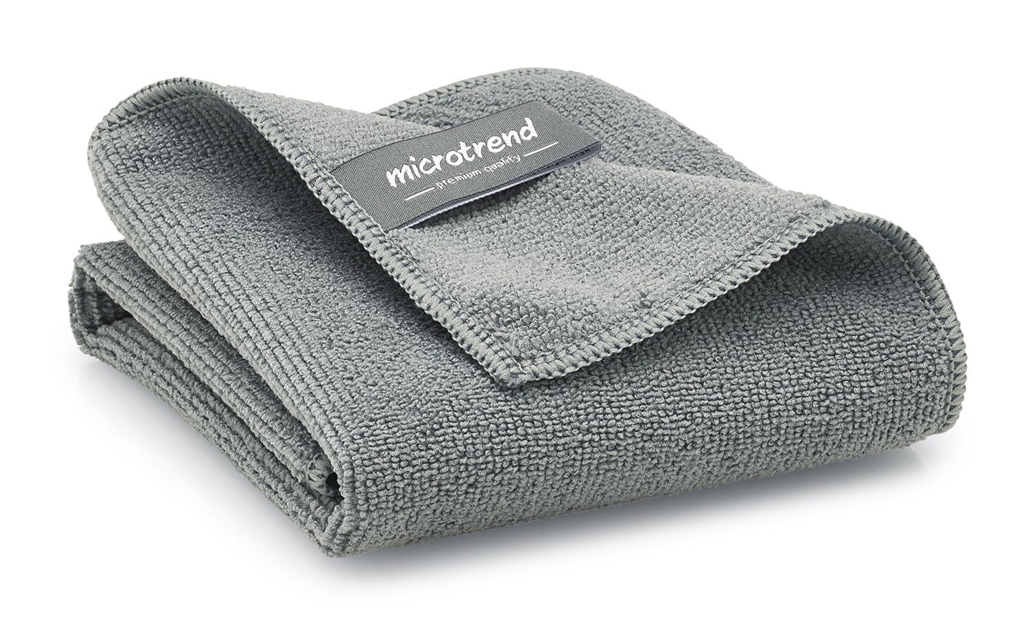 Set di finestre, 2 panni in microfibra di alta qualità per una pulizia senza aloni solo con acqua: panno per la pulizia (40 x 40 cm) e panno asciutto (60 x 45 cm) (2, grigio)