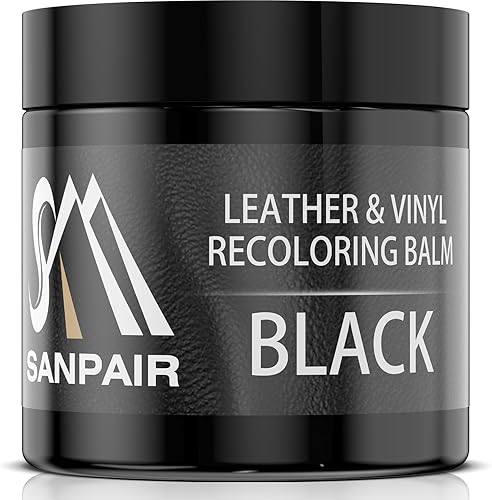 Bálsamo recolorante de cuero negro, restaurador de color de cuero, reparación de arañazos de cuero, bálsamo de cuero, pintura de cuero negro,
