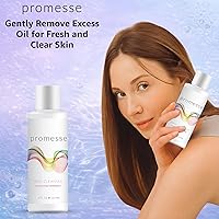 Vista 8 de promesse Limpiador facial para control del acné con ácido glicólico y salicílico, lavado facial exfoliante suave antienvejecimiento, limpiador