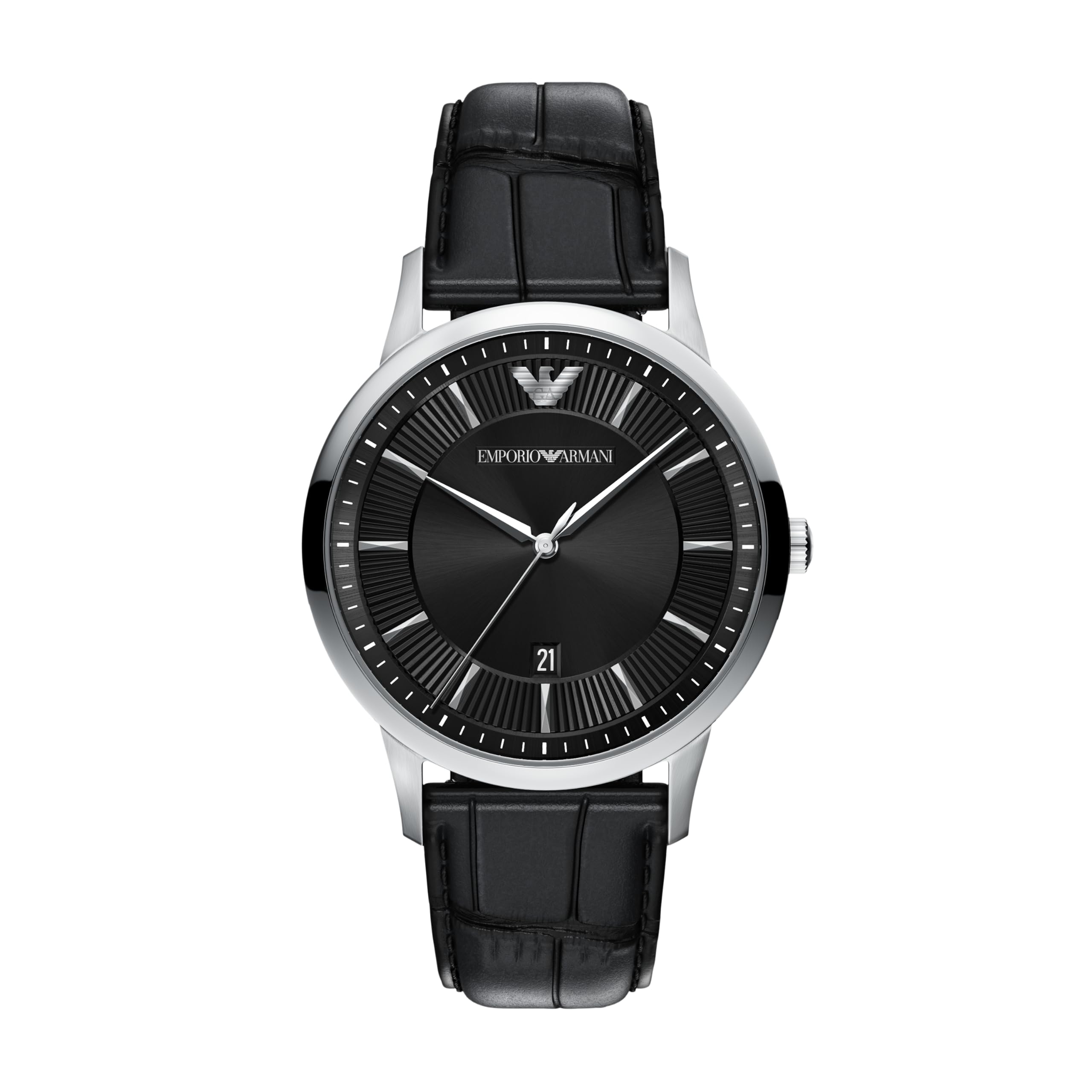 Archetipo Three-Hand Black Leather Men's Watch (Model: AR11826)