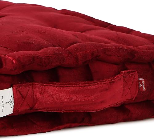 Vista 74 de REDEARTH Juego de 2 almohadas de terciopelo de terciopelo de algodón y rayón de alta calidad, lavables, extrasuaves, con asa, para comedor, patio