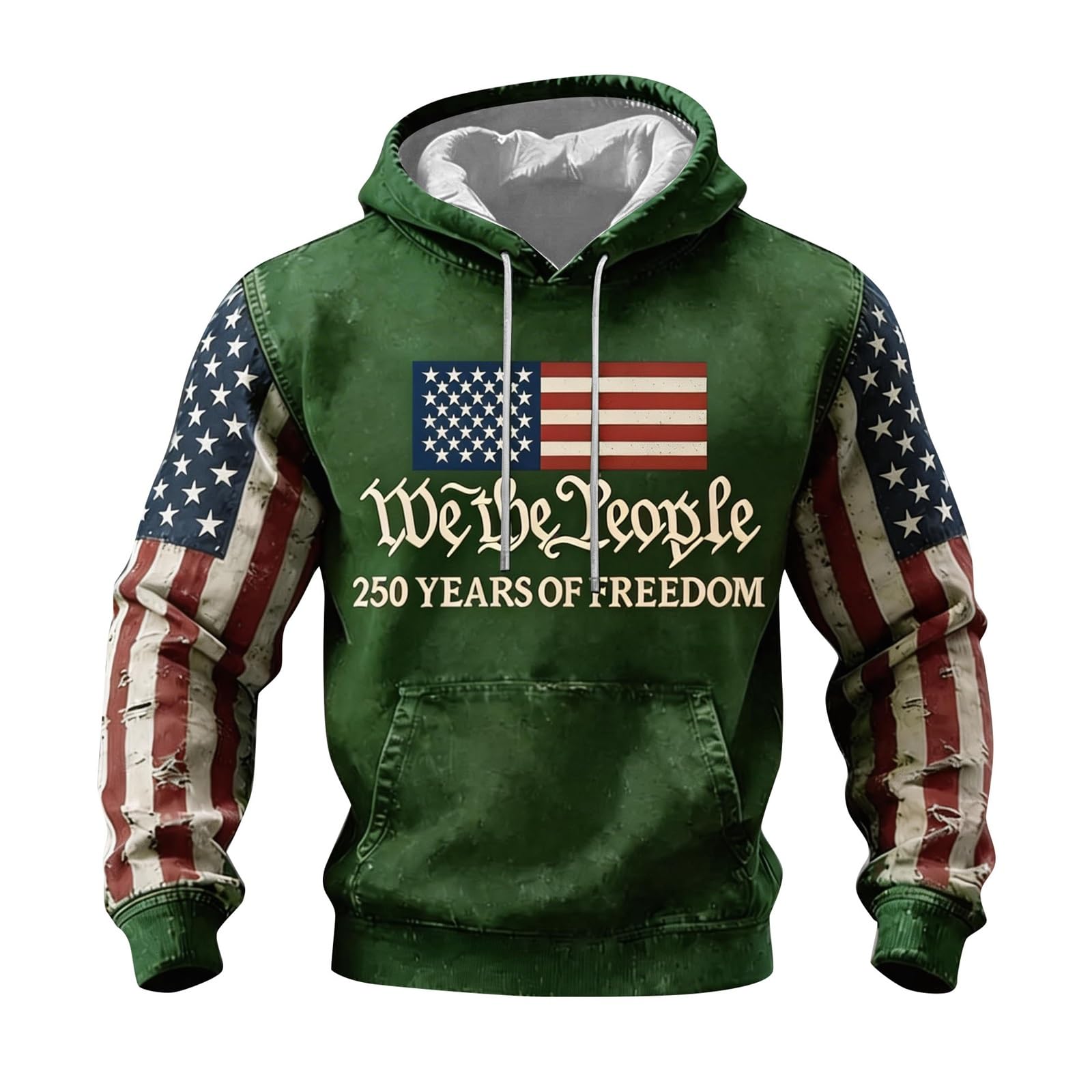 Sudadera con capucha para hombre y cremallera verde talla S 5