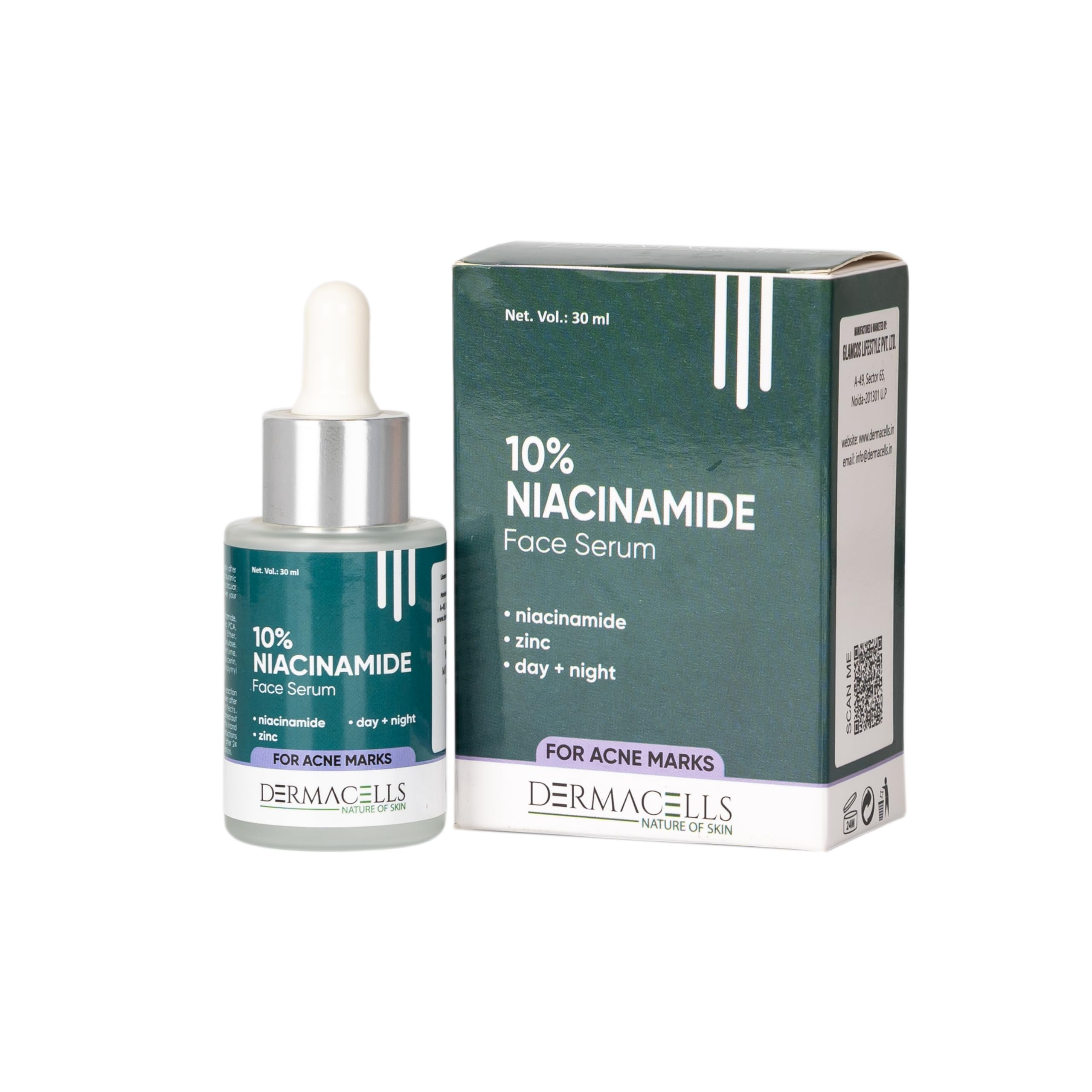 10% Niacinamide Face Serum with Zinc for Acne Marks | Fades Acne Marks & Dark Spots | Controls Oil; 30Ml
