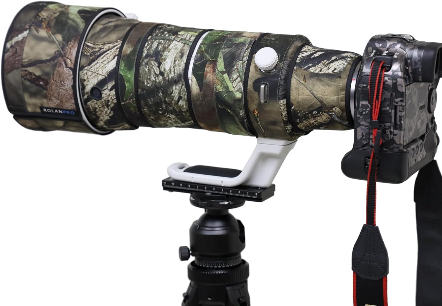 ROLANPRO Camouflage Lens Cover for Canon RF 100-300mm F/2.8 L is USM Lens Protection Sleeve Raincover Case-#23 Brown Jungle Camo Waterproof