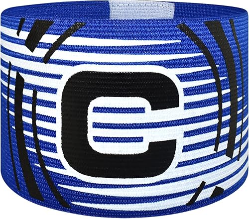 Sports Captain C Armband - Brazalete elástico unisex para capitán de fútbol, ajustable, para jugadores de fútbol al aire libre, para jóvenes y