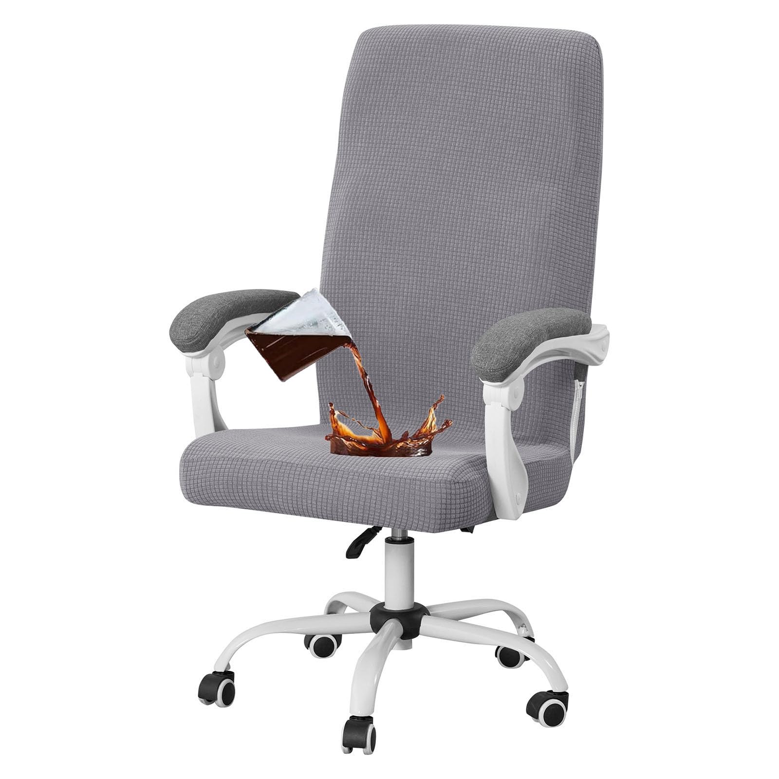 Housse de chaise de bureau anti griffes de chat universelle et lavable