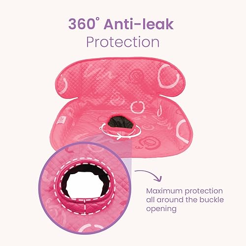 Miniatura 3 de Paquete de 2 almohadillas de color rosa, protector impermeable para asiento de automóvil y cochecito para entrenamiento de orinal para niños
