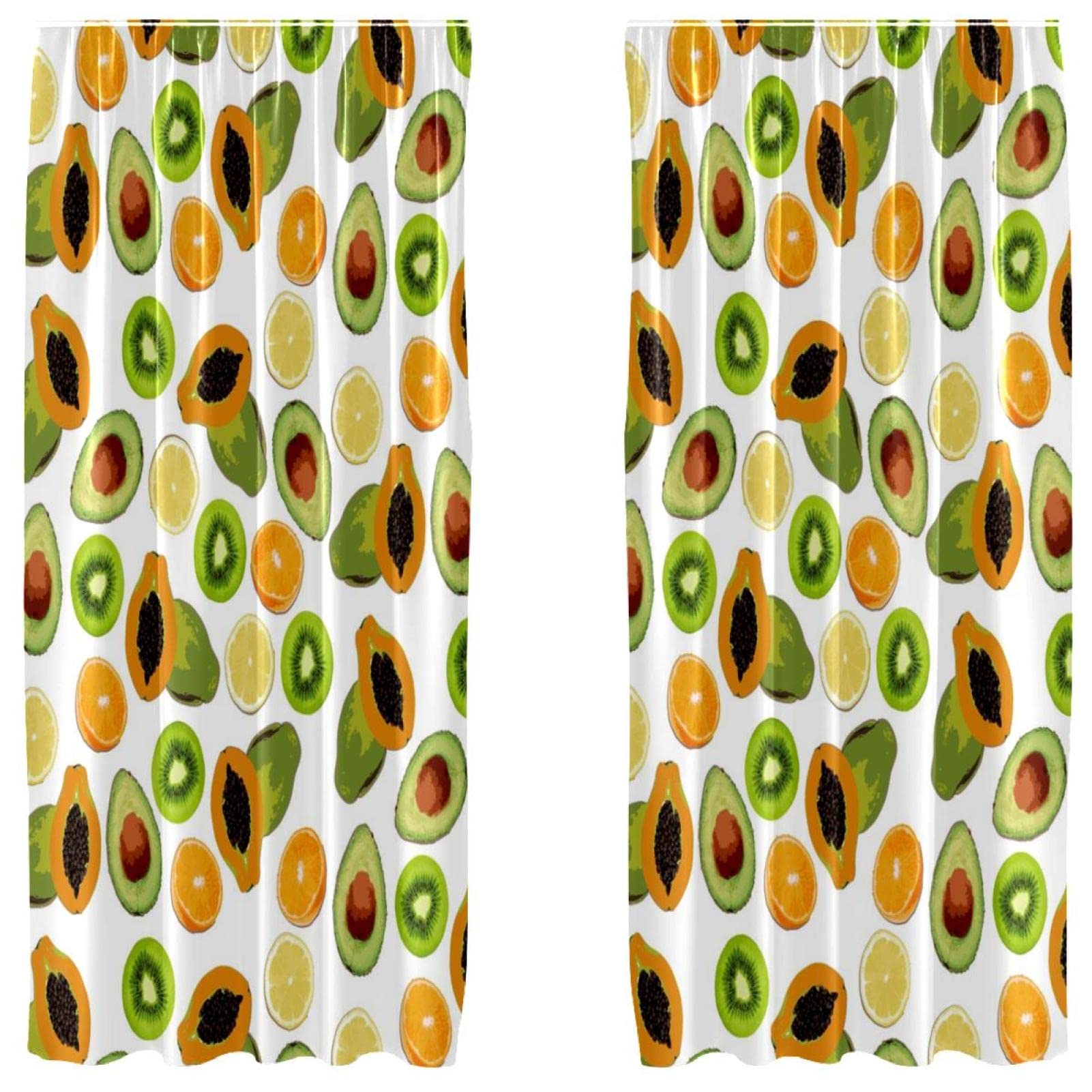 Rideaux occultants avocat et kiwi pour chambre d'enfant